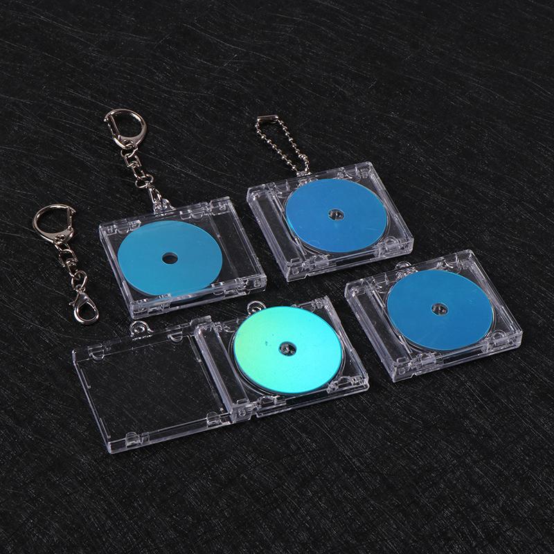 Mini CD Case Keychain for DIY Backpack Decor  Blank Album Shape 1PC Retro Music Album Pendant  Bag Hanging Accessory Creative