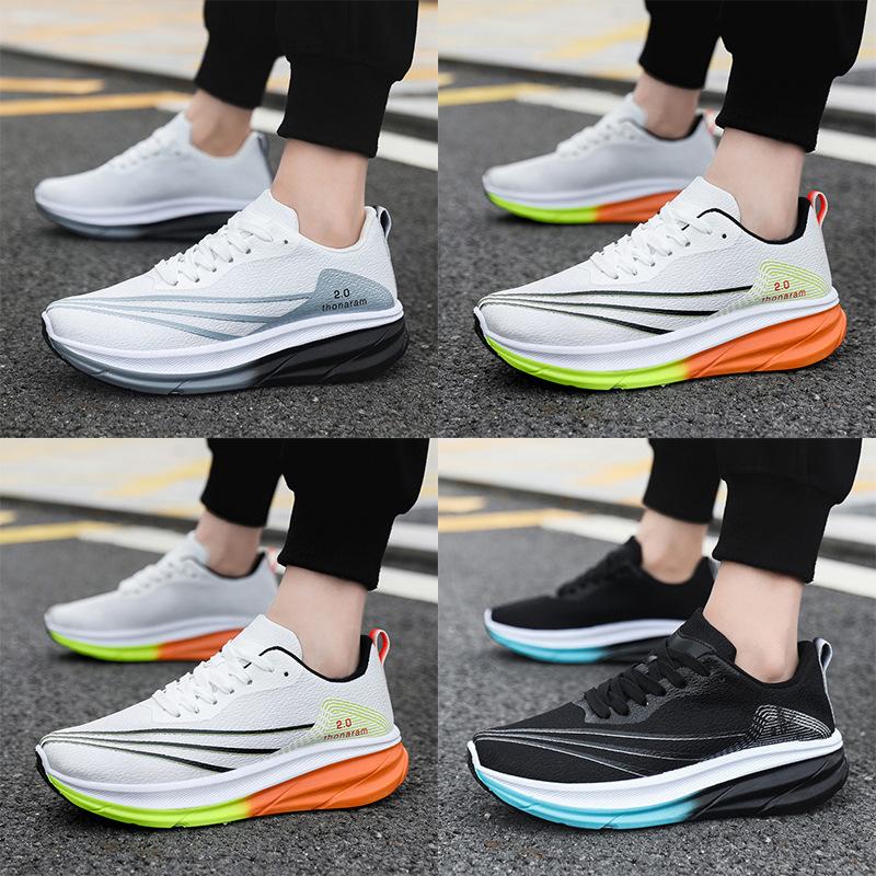 New fly-woven breathable running shoes, men's shoes spring and summer soft-soled casual shoes, men's platform shoes