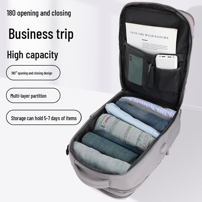 Unisex Expandable Travel Backpack with Large Capacity and Laptop Compartment