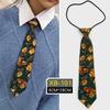 6CM Floral Lazy-tie Rubber Band Neckties For Women College Girls Shirt Uniform Neckwear Korean Style Narrow Knot Free Small Ties