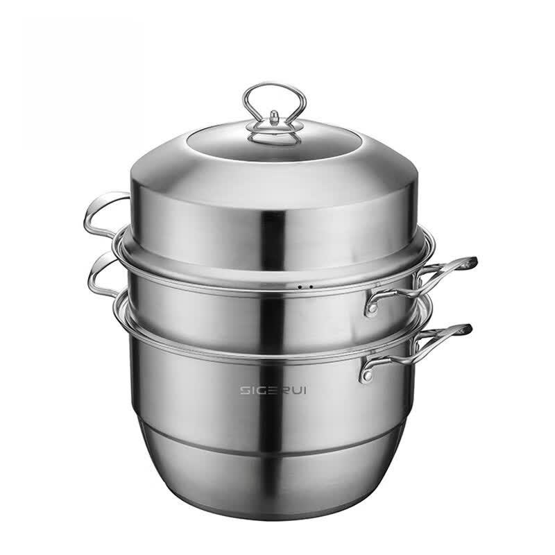 Skorey 304 Stainless Steel Multi-functional Wok Steamer