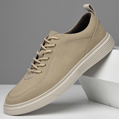 Wysokiej Jakości Męskie Buty z Zamszu ze Skóry Naturalnej Casualowe Codzienne Modne Trampki Męskie Czarne Wygodne Obuwie Wiosna Lato