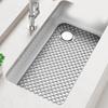 Covorașe antiderapante din silicon pentru chiuveta de bucătărie cu structură cu găuri deschise pentru spălarea vaselor, scurgerea eficientă a apei, previne zgârieturile pe ustensile