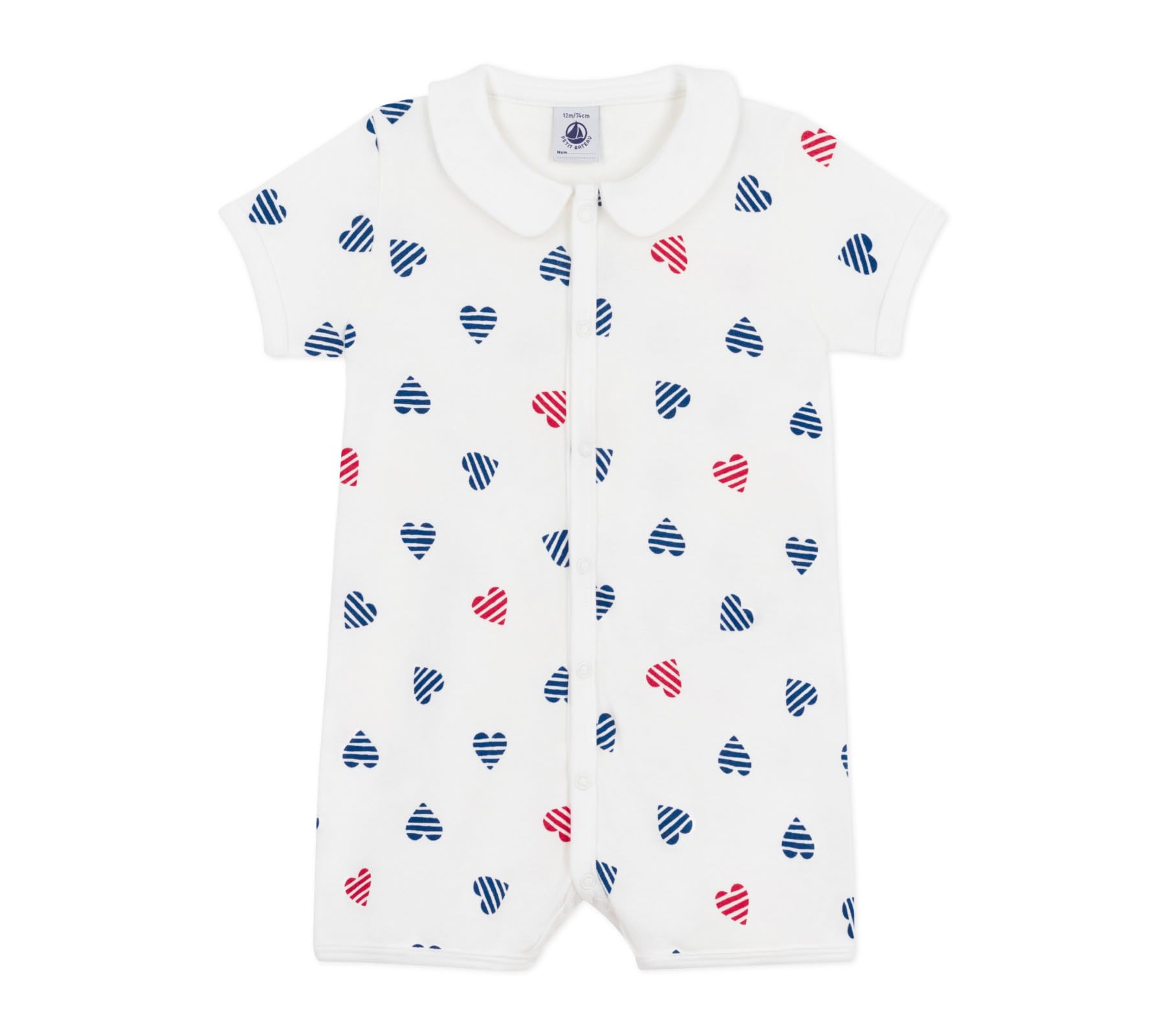 

Короткий ромпер A0CU8 6 місяців 67см [Petit Bateau] Молочний/Різнокольоровий