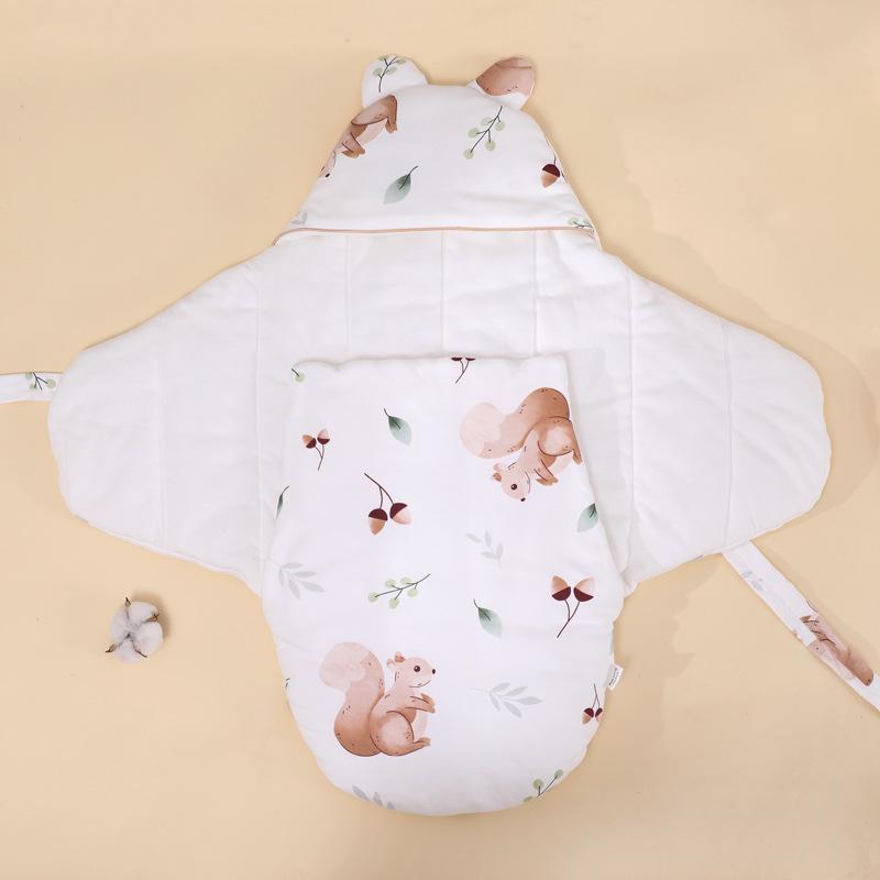 

Одеяло-пеленка для новорожденных Бабочка , 100% хлопок, всесезонный спальный мешок 75x85 cm