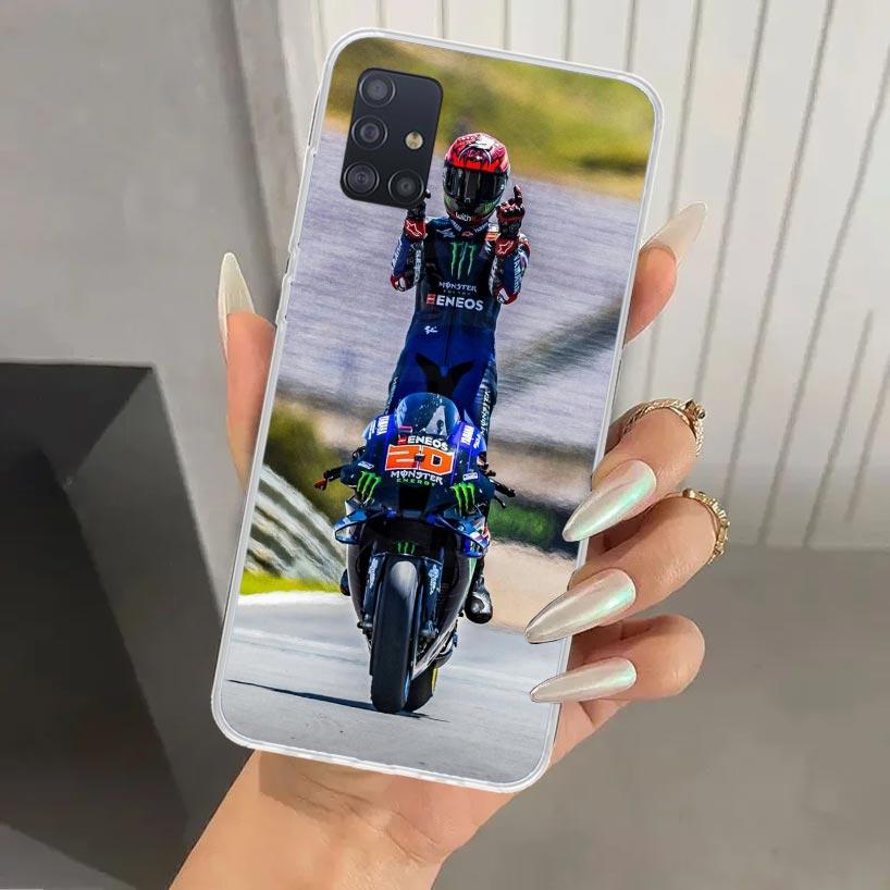 Fabio Quartararo Moto Nr. 20 Handyhülle für Samsung Galaxy A52 A32 A22 A12 A02S A50S A30S A10S Note 20 Ultra 10 Plus S10 A31 A20