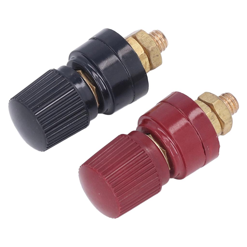 5Sets Power Terminal Stable Transmission Easy Installation Flexible M6 Black Red Voltage Regulator