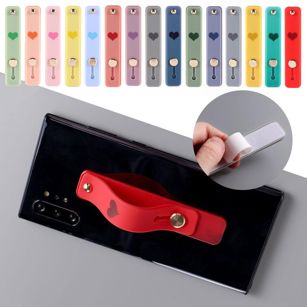 Creative Grip Stand Candy Color Phone Holder Silicone Finger Ring Push Pull Bracket Universal Hand Band Phone Accessaries