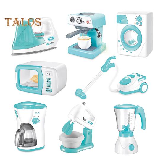 Sada hraček pomocníka pro děti pro domácí práce Kuchyňské spotřebiče s kávovarem Vysavač a pračka Realistické zvuky Vzdělávací