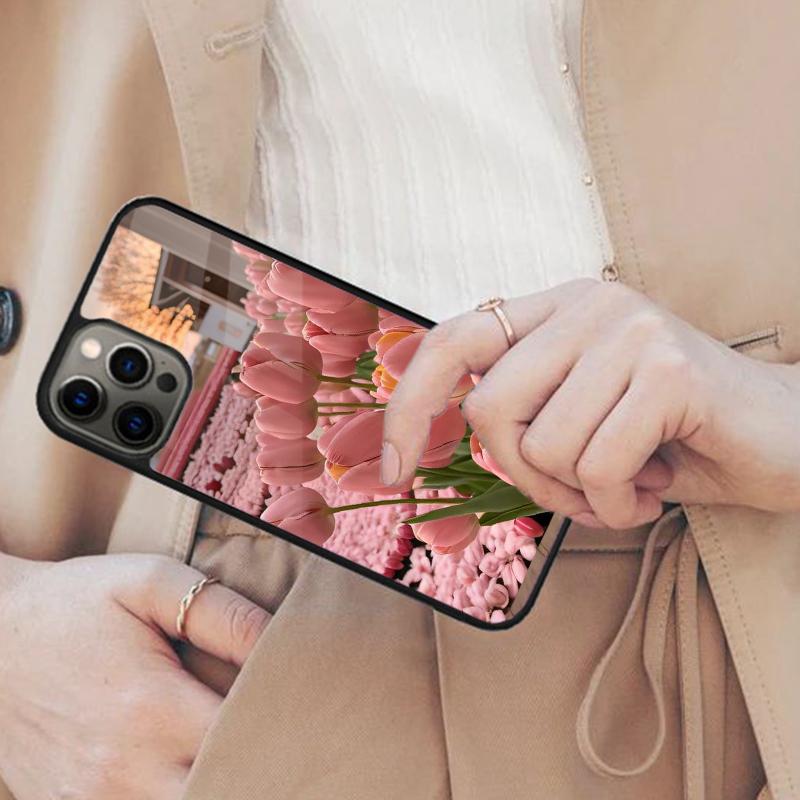 Spring Tulips Flower Magnetic Phone Case For APPLE iPhone 17 Air 16 14 13 12 Pro Max 15 Plus Wireless Charge With MagSafe Cover