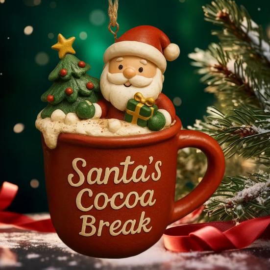 1/4Pcs Christmas Drink Ornament Christmas Tree Santa Claus Snowman Decor Hanging Decoration Indoor Outdoor