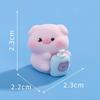6Pcs/set Cartoon Shower Pig Miniatures Resin Animal Ornaments Moss Terrarium Micro Landscape Fairy Garden Decoration