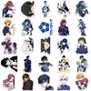 50 Pieces of Blue Prison Stickers Featuring Cartoon Anime Characters: Kazuma Kiyo, Hachiro Fura, and Renya Kunagami