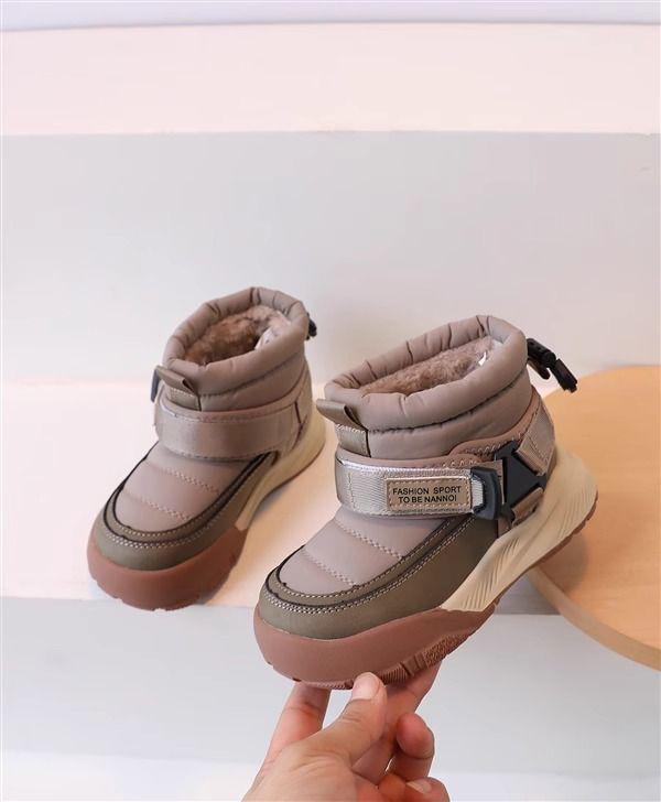 Mädchen Kleinkind Winter Baumwollstiefel - Samtgefüttert, Rutschfest, Weiche Sohle, Warme Schneestiefel