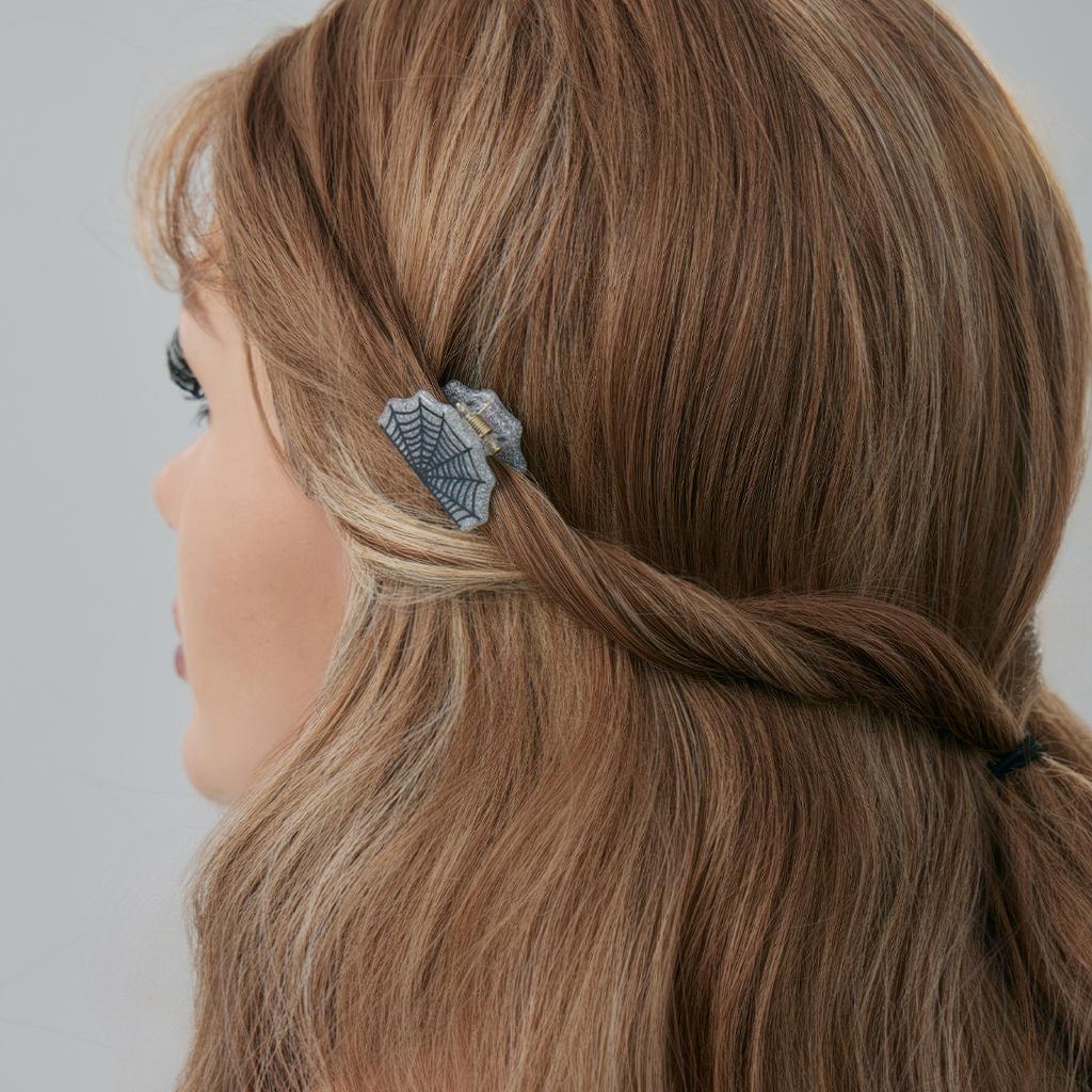 Creative Halloween Bat Pumpkin Spider Small Scratch Clip, Funny Personality Ghost Black Cat Bangs Clip