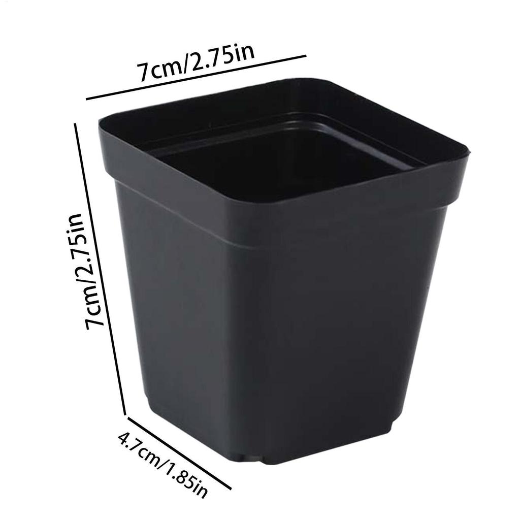 50 szt. Doniczki na sadzonki Kwadratowe Doniczki do wysiewu roślin Plastikowe Głębokie Doniczki Szkółkarskie na Drzewka Pojemnik na Rośliny Kwiatowe Doniczka Ogrodowa do Uprawy