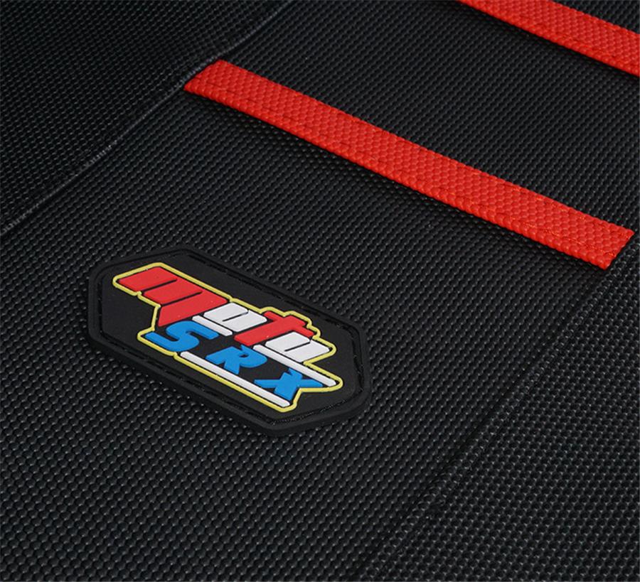 Waterproof Motorcycle Seat Cushion Anti-slip Rubber Protector Cover Black + Red