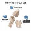 3Pcs/Set Warm Knit Beanie Snood Set Windproof Scarf Neck Warmer Suit  for Men Women