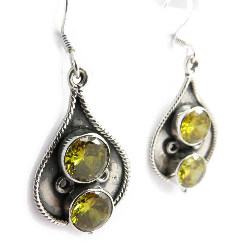 Les Trésors De Lily [J5226] - Boucles Argent 'Heaven' topaze jaune
