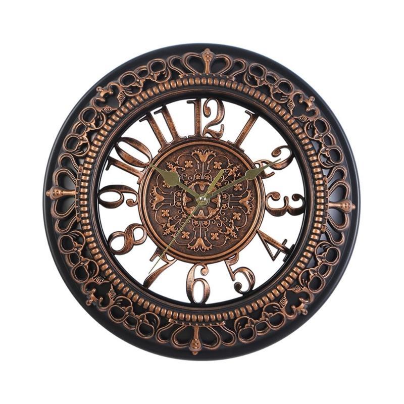  Quiet Operations Round Clock 12inch Decorative Wall Clock Adds Sophistication