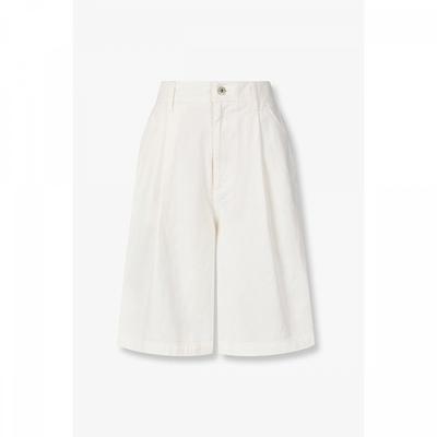 Denim Bermuda Pants With Pleats  9176262982 