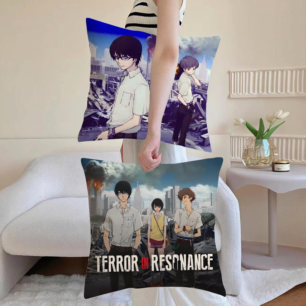 Anime Z-Zankyou No Terror Cushion Cover Breathable Linen Pillowcase Summer Odorless Eco-Friendly Invisible Zipper Washable