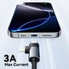ESSAGER 2m 65W Aluminum Alloy Data Cable 2 in 1 Type-C to Type-C+M Micro Fast Charging Cable
