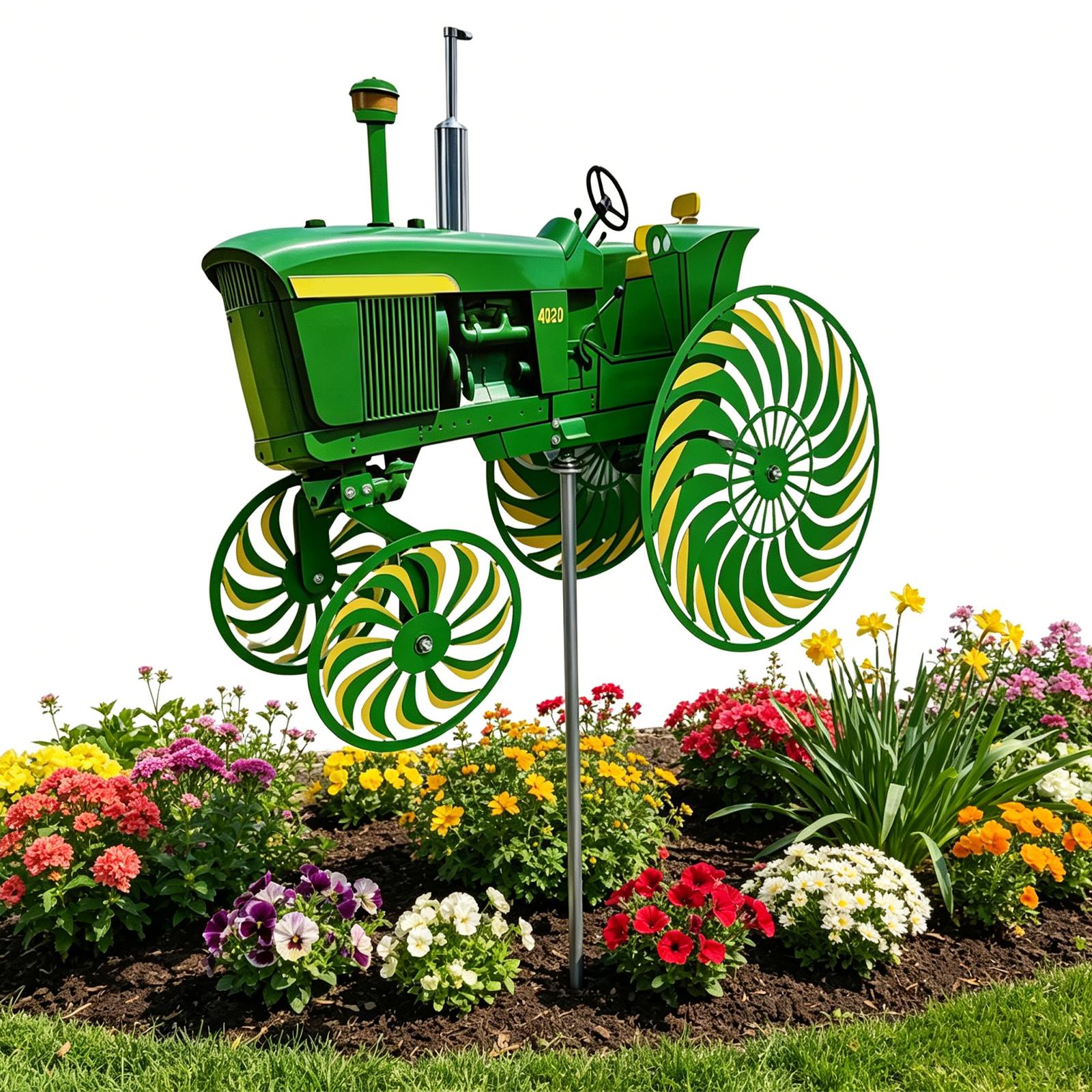 

Tractor Windmill for Yard with Rotating Wheels Garden Windmill Yard Ground Stake Windmill Yard Art for Garden Patio Lawn Decor China Mainland