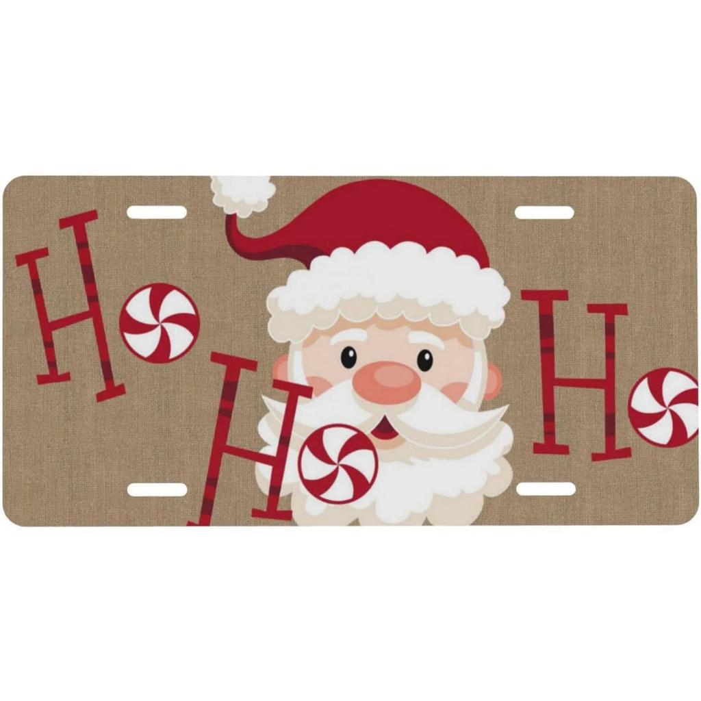 License Plates Sant Claus Metal Tin Signs for Wall Decoration Vintage Tags Metal Automotive Signs For Cafe Bar Club Garage Pu