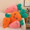 Rabbit Hair Carrot Plush Toys for Girls Sleeping Pillow Round Eyes Radish Rabbit Bedside Cushion Home Decoration