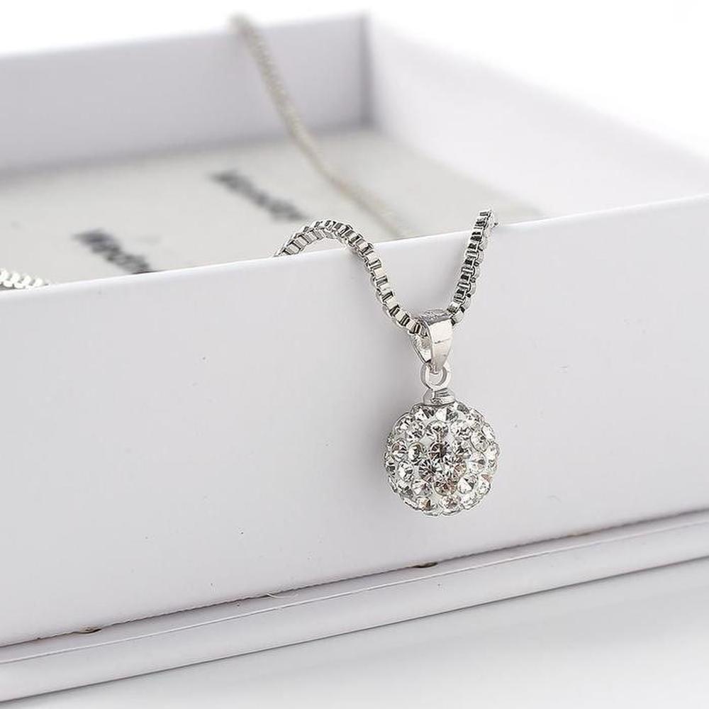 [Onoma] Onm Set Gift Set Shine Ball Necklace Jewelry Earrings (37335207)