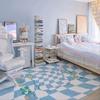 Modern Geometric Style Living Room Rugs Dopamine Checkerboard Decoration Fluffy Soft Bedroom Carpet Lounge Washable Floor Mat