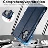 LC.IMEEKE For iPhone 16 Leather Case RFID Blocking Card Slots Phone Cover