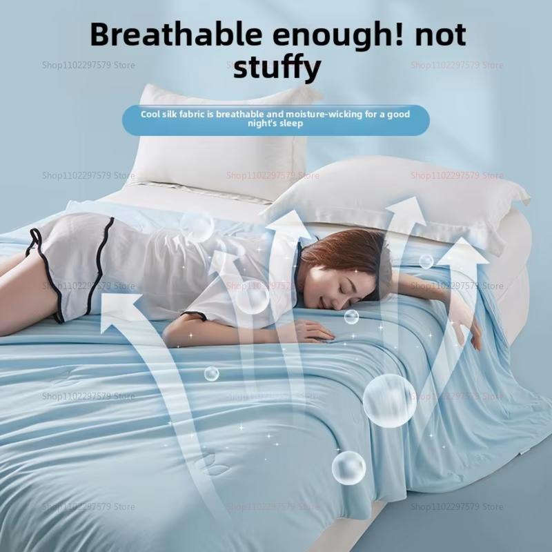 Kühle Seidige Sommerdecke Kühlstoff Klimaanlagen-Steppdecke Kühle Decken für Betten Doppelseitige Leichte Gekühlte Bettdecke