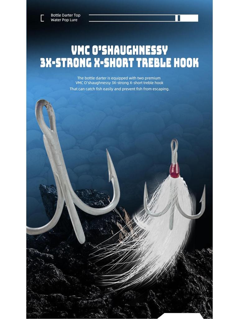 Seasky 5.5" Wooden Popper Fishing Lure for Tuna & Sea Bass