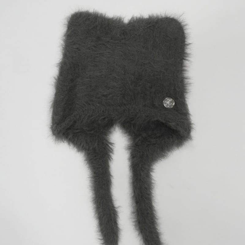 ADORE BELLE CAT FUR EARFLAP BEANIE - 4COLOR