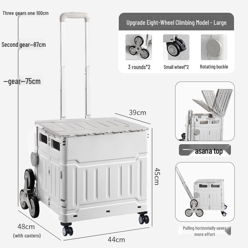 Portable Folding Mini Shopping Cart for Home and Camping Use