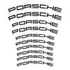 Naklejka na zacisk Porsche - Naklejka na zacisk Porsche Litery Spersonalizowana Naklejka Piasta Zacisk Tarcza Hamulcowa Modyfikacja Znak Słowny