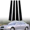 4 bucăți autocolante negru lucios pentru stâlpi de mașină, potrivite pentru Hyundai Sonata Gold (India) 2002-2005 Piese de ornamente a stâlpilor exteriori ai ferestrei ușii auto