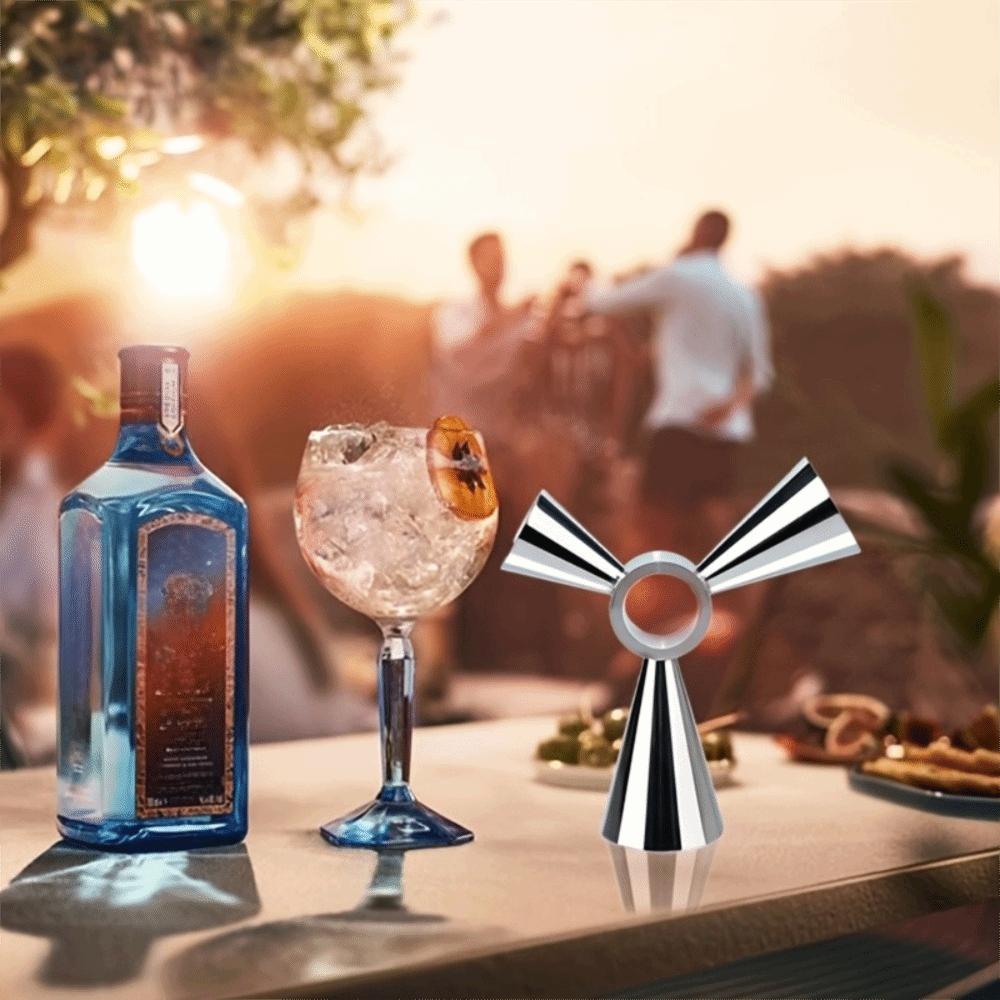 Stainless Steel 3-Ended Measuring Cup Multi-Capacity Drink Spirit Jigger  Parties