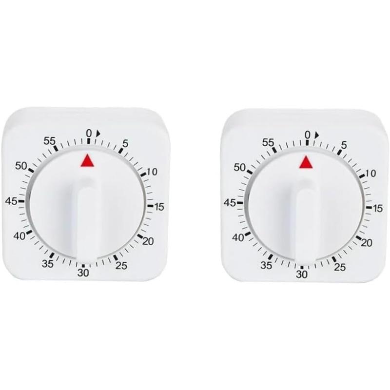 Temporizador de Cocina Mecánico de 60 Minutos Temporizador de Cuerda Reloj de Cocina Visual con Alarma Fuerte No Requiere Baterías Ideal para Cocinar Hornear y la Cocina