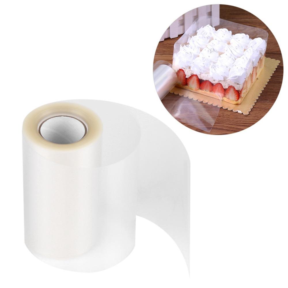 Food Grade PET Cake Collar Tape Transparent Clear Baking Wrapping Tape Bakery Display