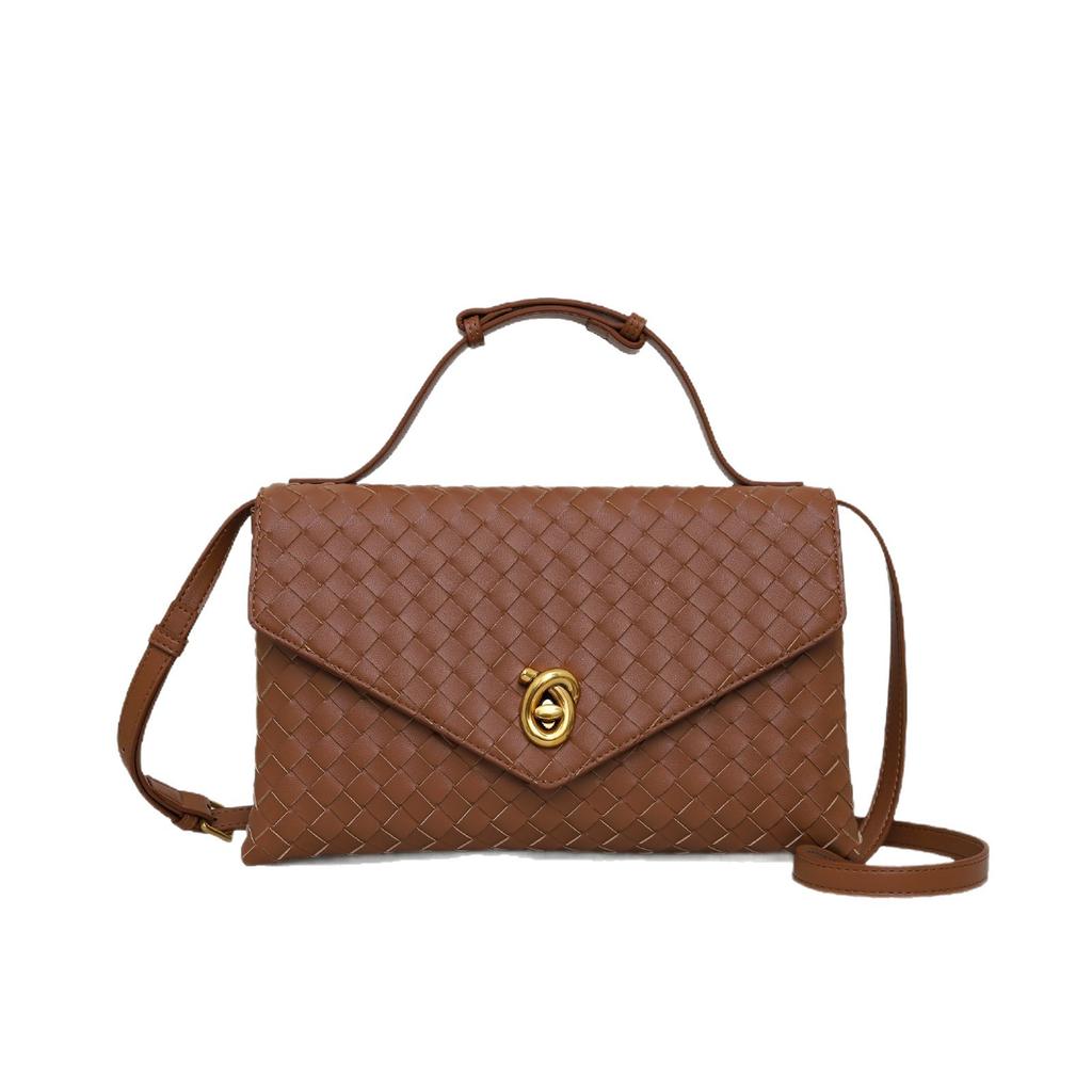Fashion Foreign Style Small Fragrance Weaving Light Luxury Dinner Party Rhombus Shoulder Messenger Bag Handbag Women'S Bag