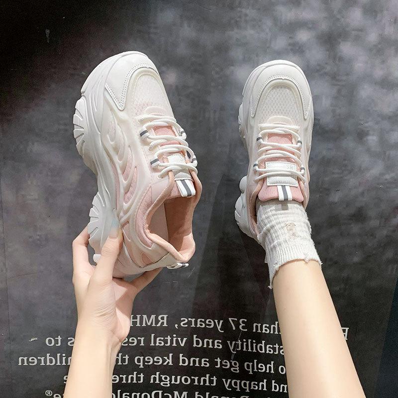Running Shoes for Women, New Platform Dad Shoes for Students In Autumn, Lightweight Soft-soled Shock-absorbing and Comfortable Sports Shoes for Women