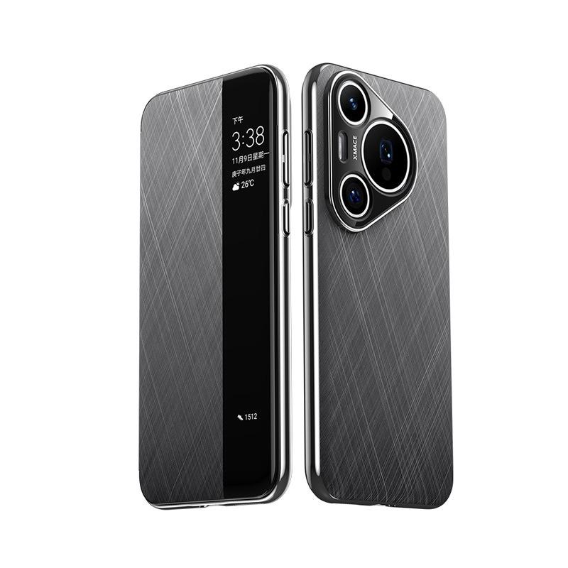 

Подходит для чехла для мобильного телефона Huawei Pura70pro Магнитная адсорбция Полностью закрывающий 70ultra Умное окно Флип Кожаный чехол для бизнеса для мужчин Huawei Pura 70