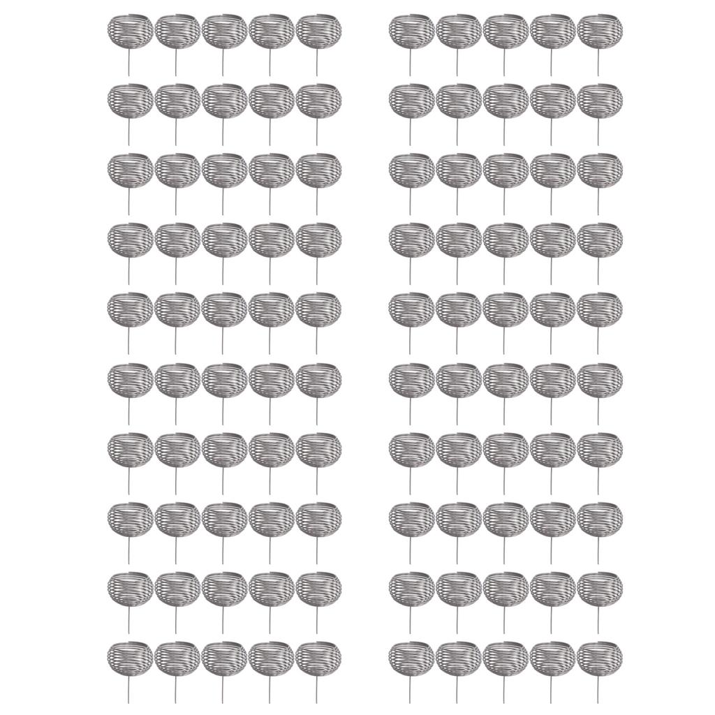 100pcs Bonsai Fertilizer Basket Stainless Steel Spherical Nutrition Box Tools for Succulent Orchid