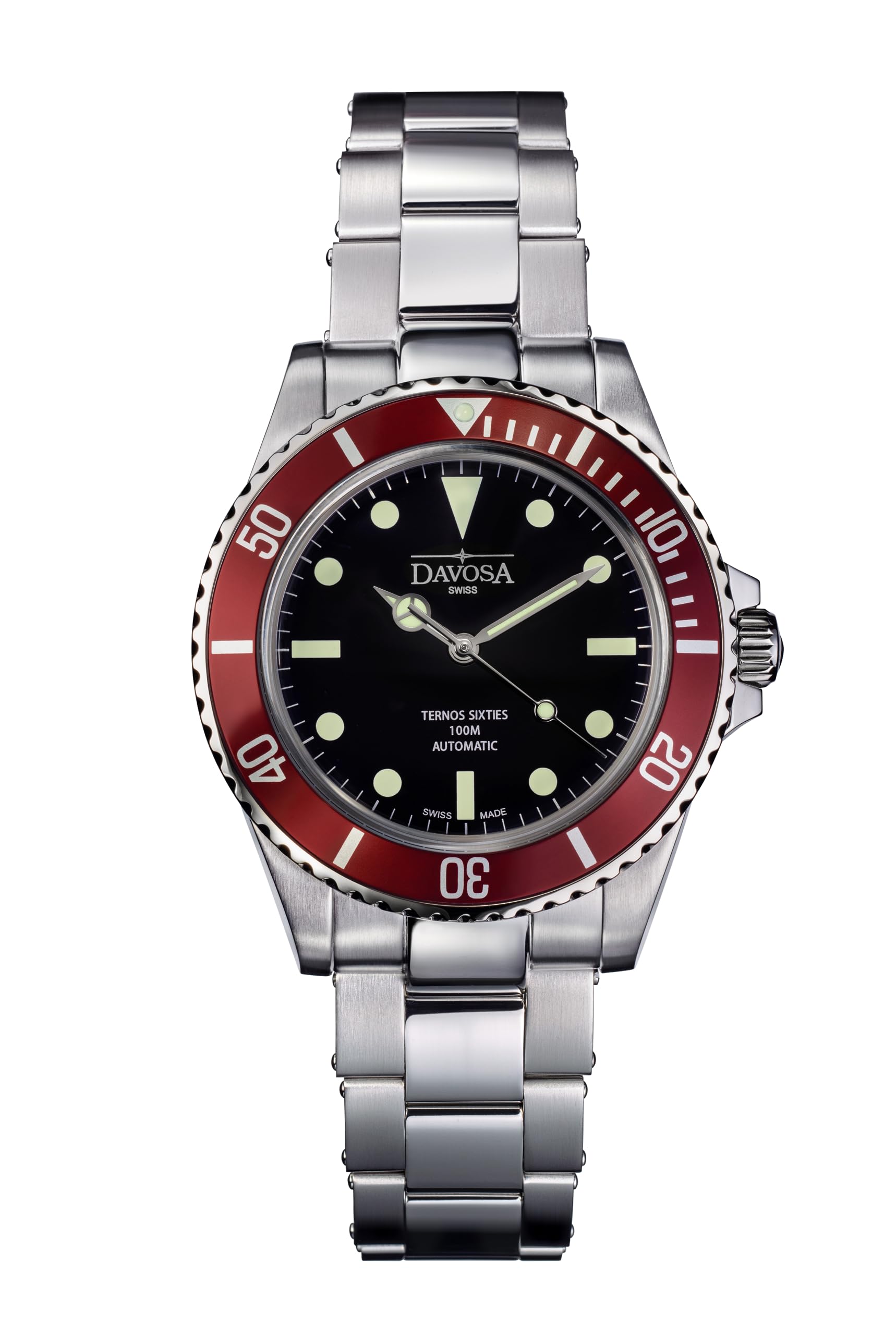 

Годинник Тернос шістдесятих Срібний [Davosa] 161.525.60 Чол чорний