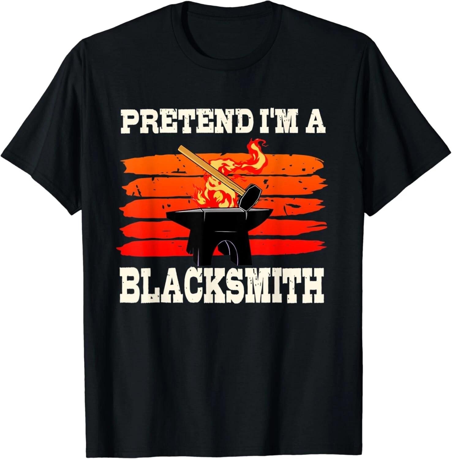 

Blacksmith Forge Metalworker Steel Workers Anvil Hammer Gift Unisex T-Shirt 3XL
