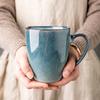 Blue Kiln Cup Ceramic Water Cup Personalized European Retro Irregular Coffee Cup
