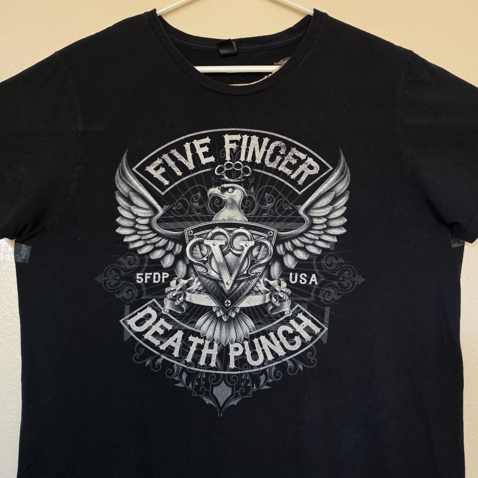 Five Finger Death Punch XXL T-Shirt Eagle 5FDP USA Brass Knuckles Knucklehead Unisex T-Shirt XXL
